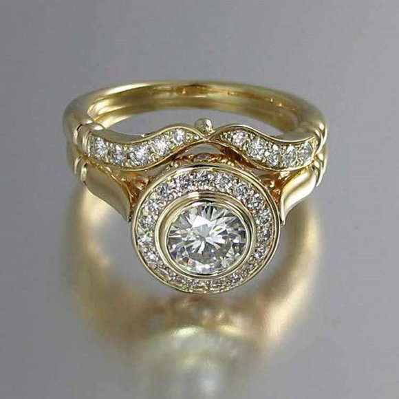 Hera Bridal Set - Solid Brass - AAA Austrian CZ - Picture 4 of 8